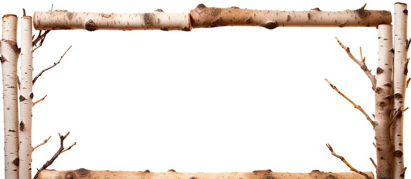 Birch logs frame
