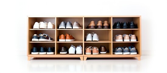White isolated shoe cabinet
