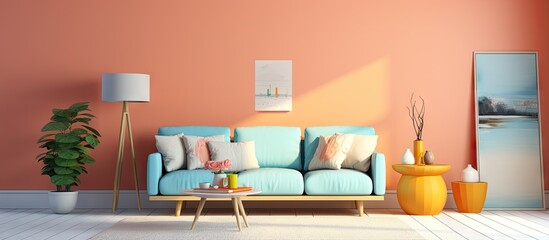 representation of a living room s interior