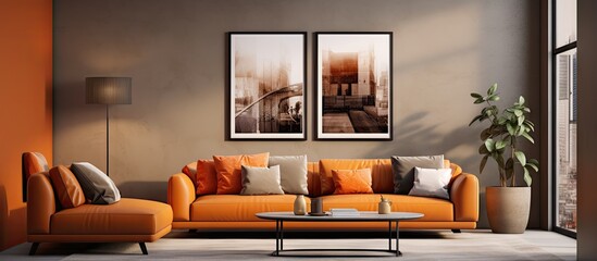 Living room s interior in a illustration