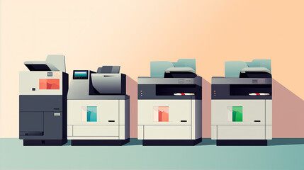 Printers and Copiers: Office equipment like printers and copiers, used for producing documents