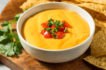 Warm Homemade Cheesy Queso Dip