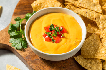Warm Homemade Cheesy Queso Dip
