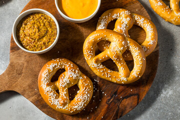 Warm Healthy Soft Bavarian Pretzels