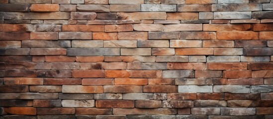 Vintage brick and stone wall used as design texture background