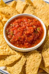 Healthy Homemade Organic Tortilla Chips and Salsa