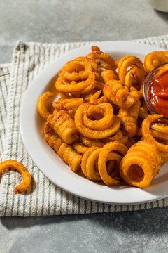 Seasoned Homemade Curly French Fries