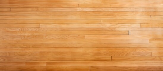 Maple basketball court floor seen from a top perspective - obrazy, fototapety, plakaty