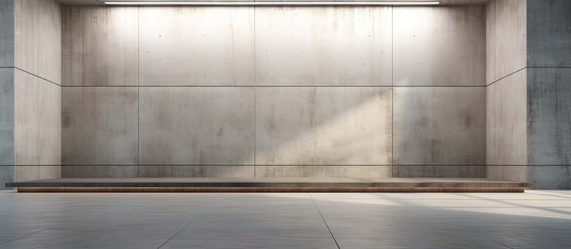 an architectural background featuring an abstract interior design in a concrete room