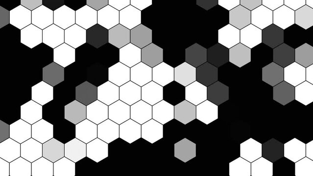 Honeycomb pattern radial noise wave animation