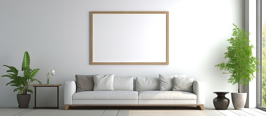 Create a a frame in the living area background