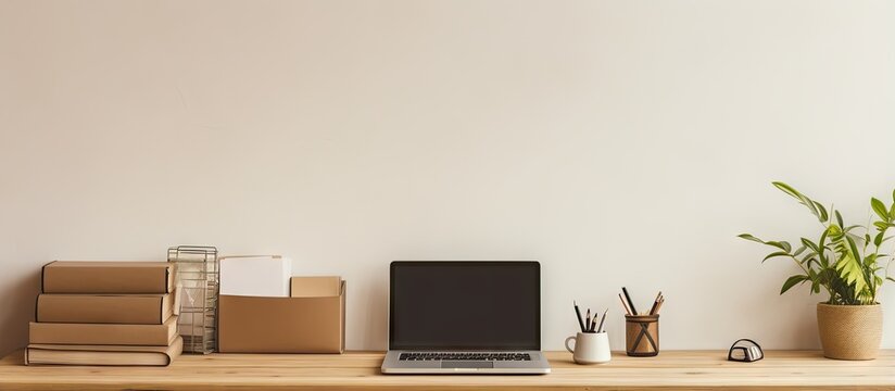 A picture of a home office arrangement