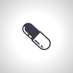 medical capsule icon. drug icon