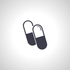medical capsule icon. drug icon
