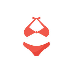woman bikini vector type icon