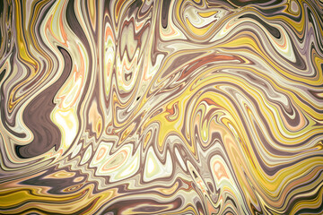 abstract ink watercolor colorful background. Brown and yellow marber painting illustration wallpaper.