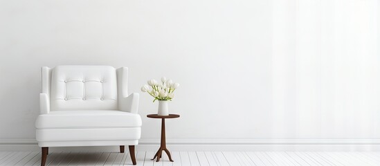 Retro armchair in a white interior