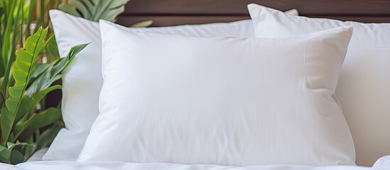 Fototapeta na wymiar Gorgeous pillow adorning bedroom interior