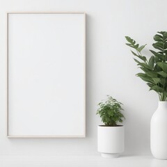 white room with plant