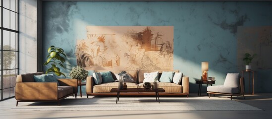Illustration Living room interior