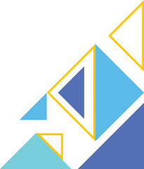 Yellow Blue Geometric Triangle Modern