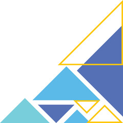 Yellow Blue Geometric Triangle Modern