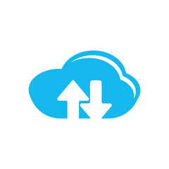 symbol of bidirectional arrows data transfer vector