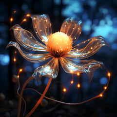 glowing african daisy neuron