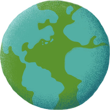 Green planet concept illustration