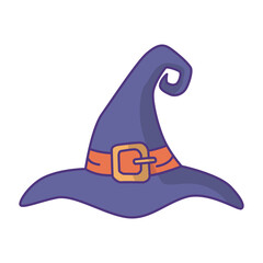 Fototapeta premium Witch hat icon vector on trendy style for design and print