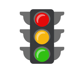Vector traffic light illustration.