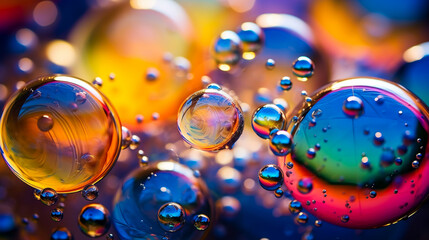 Macro Close-Up Of Bubbles