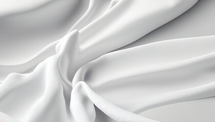 silk fabric texture in white color - obrazy, fototapety, plakaty
