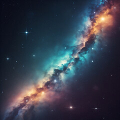 Fototapeta na wymiar Nebula galaxies in space generative ai