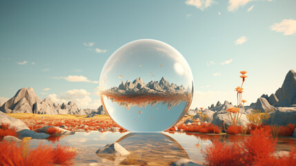 3d, clear sky, graphic design, realistc, High detail RAW color art