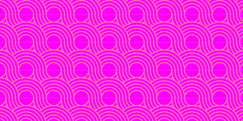 Seamless pattern with pink circles Abstract pattern with circle with Seamless overloping clothinge and fabric pattern with waves. abstract pattern with waves and pink geomatices retro background.