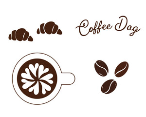 coffee beans and coffee objects for coffee day