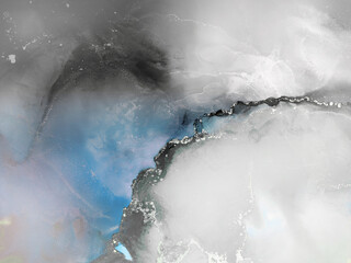 Abstrakcyjne pastelowe tło marmur.  ( Alkohol ink painting fluid ) Oryginalne ręcznie malowane © Iwona