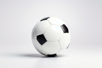 A soccer ball alone on a white background. Generative AI