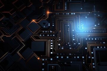 abstract futuristic circuit board computer background.
