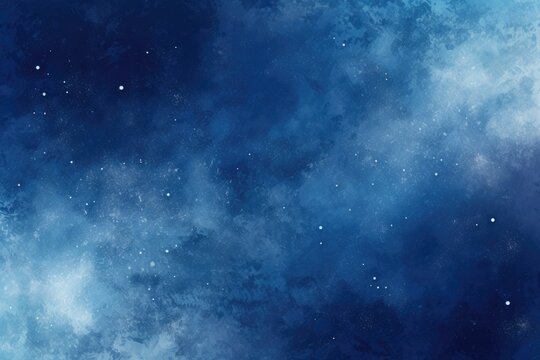 a night sky with twinkling stars on a blue and white background