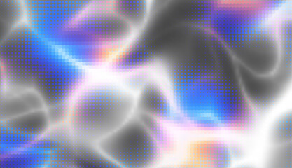Abstract defocused horizontal background with pop art halftone dots. Vector image.