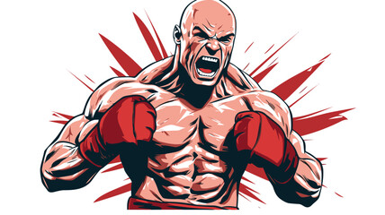 Power Unleashed Experience Our Intense Boxer Banner Showcasing Grit, Determination, and the Art of Combat in the Ring 