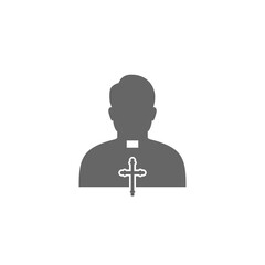 Priest icon isolated on transparent background