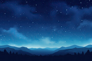 Naklejka premium Night sky with stars and clouds. Elements of this image furnished