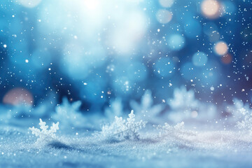 Beautiful light winter snowy background with snowdrifts - obrazy, fototapety, plakaty