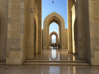 Fototapeta na wymiar The Sultan Qaboos Grand Mosque, Muscat, Oman.
