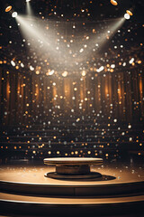 Stage podium with lighting, Stage Podium Scene with for Award