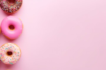 Donuts themed background large copy space - stock picture backdrop