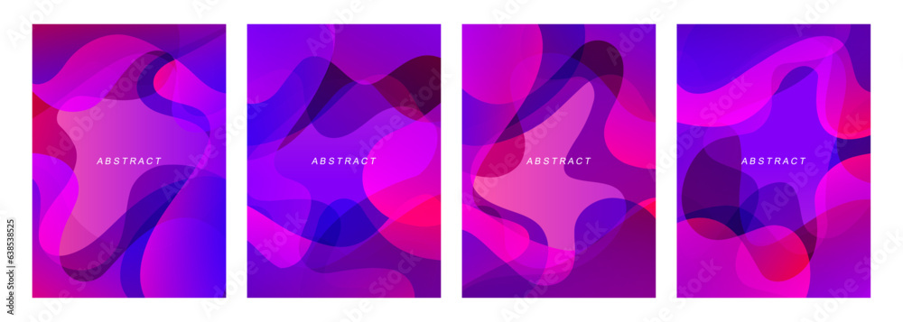 Poster futuristic abstract backgrounds with curved shapes and bright fluid colors. vibrant color gradients 